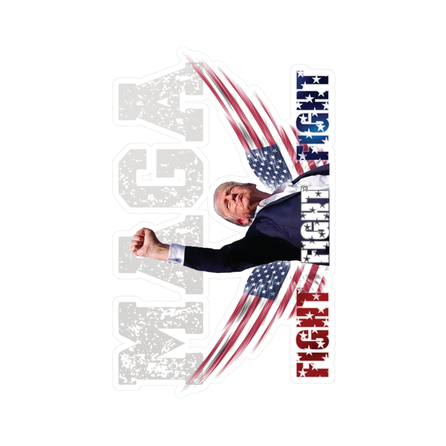 MAGA Fight Decal, Trump, Dont Tread On Me, Never Surrender, God And Country, Failed Attempt, King Trump, Conservative Gift