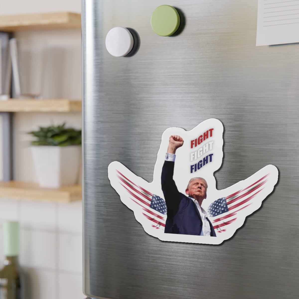 President Trump "FIGHT" Commemorative Die-Cut Magnets