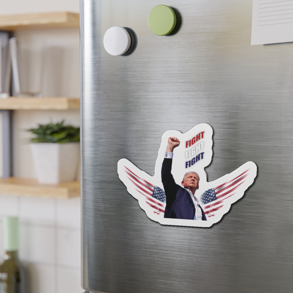 President Trump "FIGHT" Commemorative Die-Cut Magnets