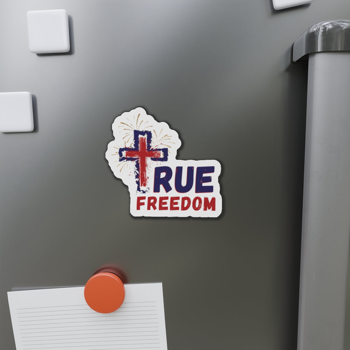 Jesus True Freedom Magnet - Patriotic Christian Gift, God And Country, Faith Freedom, Religious Patriot, Christian 4th of July, Conservative G