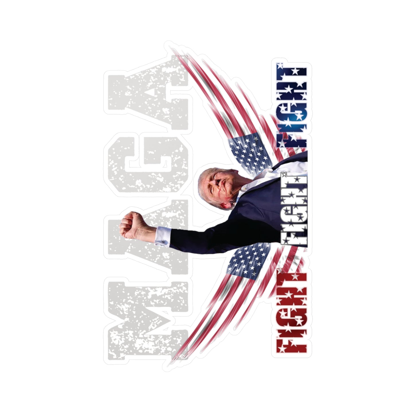 MAGA Fight Decal, Trump, Dont Tread On Me, Never Surrender, God And Country, Failed Attempt, King Trump, Conservative Gift