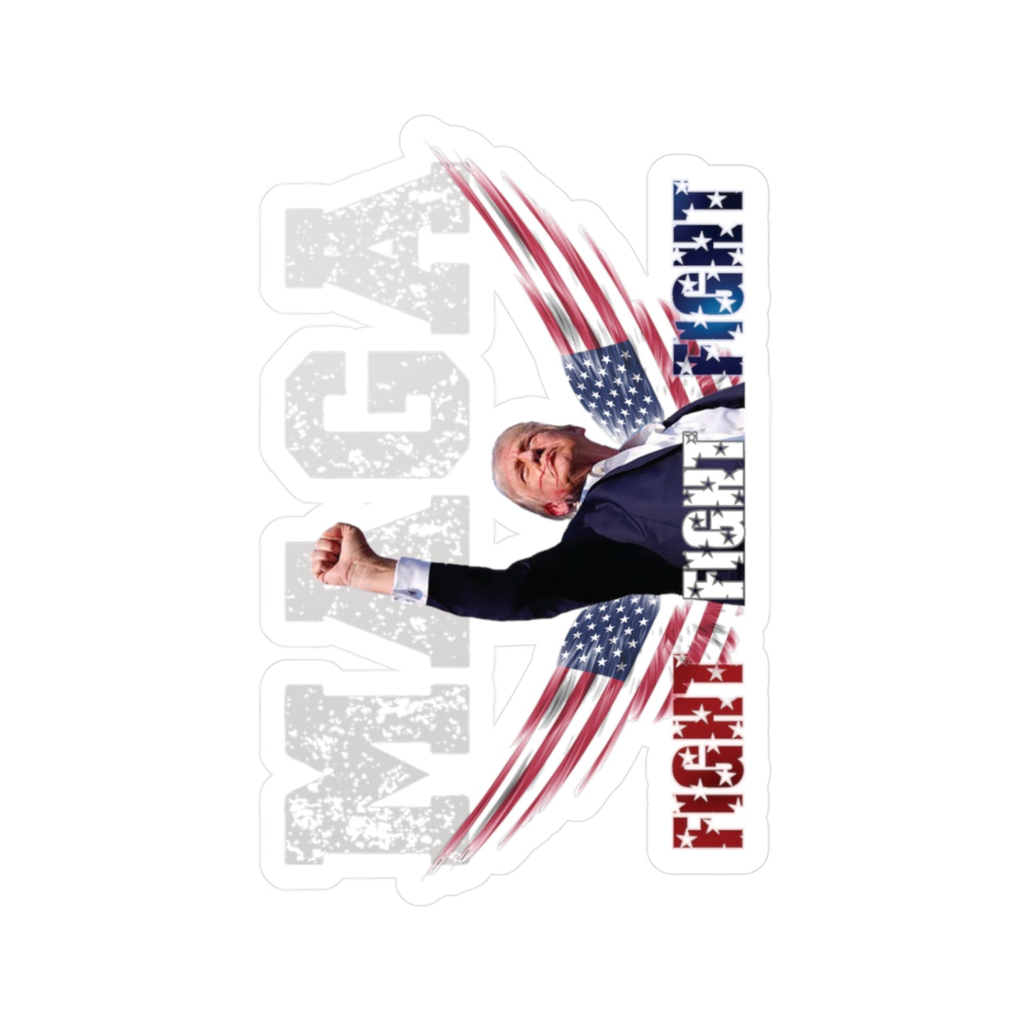 MAGA Fight Decal, Trump, Dont Tread On Me, Never Surrender, God And Country, Failed Attempt, King Trump, Conservative Gift