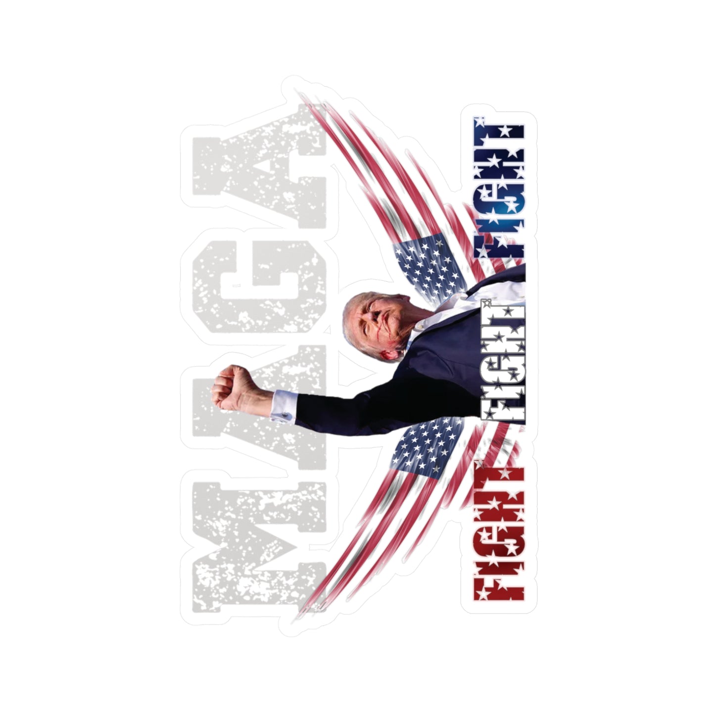 MAGA Fight Decal, Trump, Dont Tread On Me, Never Surrender, God And Country, Failed Attempt, King Trump, Conservative Gift