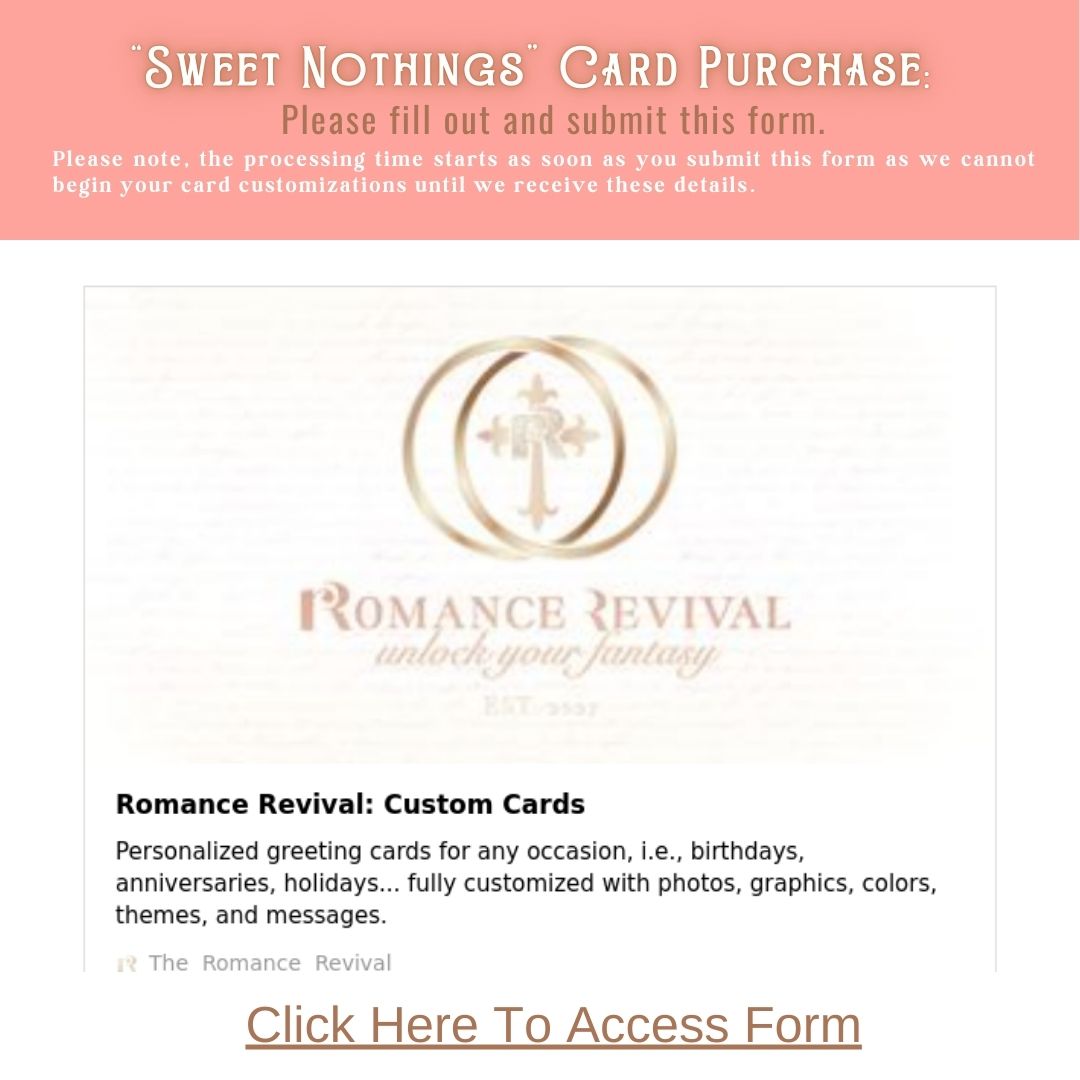 "Sweet Nothings" Card - Fully Custom Design & Message